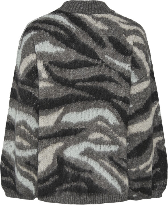 PCPEGGY LS HIGH NECK JACQUARD KNIT