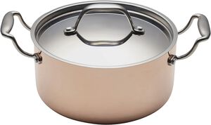 Gryte med lokk 3 liter Kobber