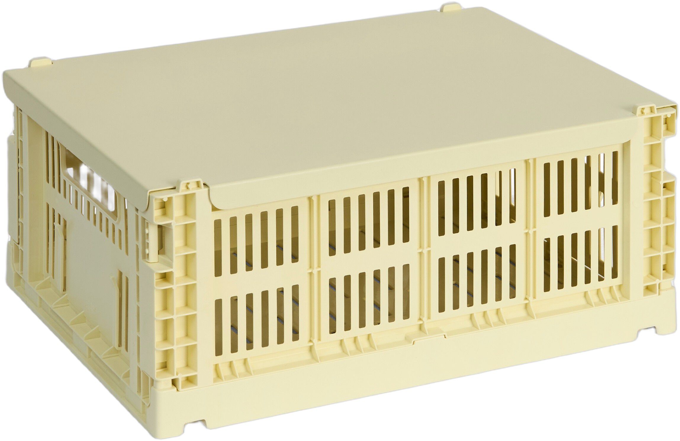 HAY Colour Crate Lid Metal-Medium-Light yellow