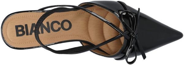 BIAKRISTIN Kitten Heel Bow Slingback Faux Leather