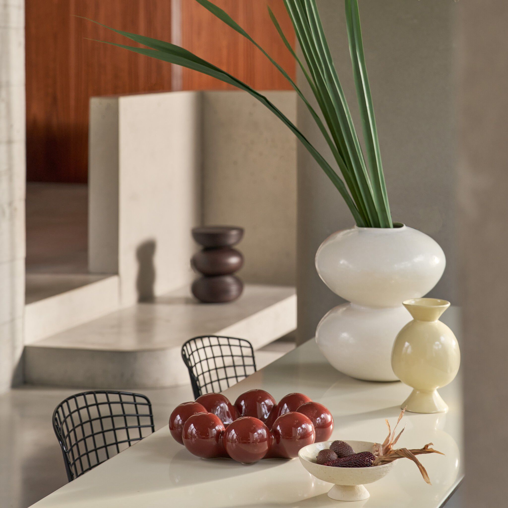Urban Nature Culture decorative object/ bowl Sisko, off whit