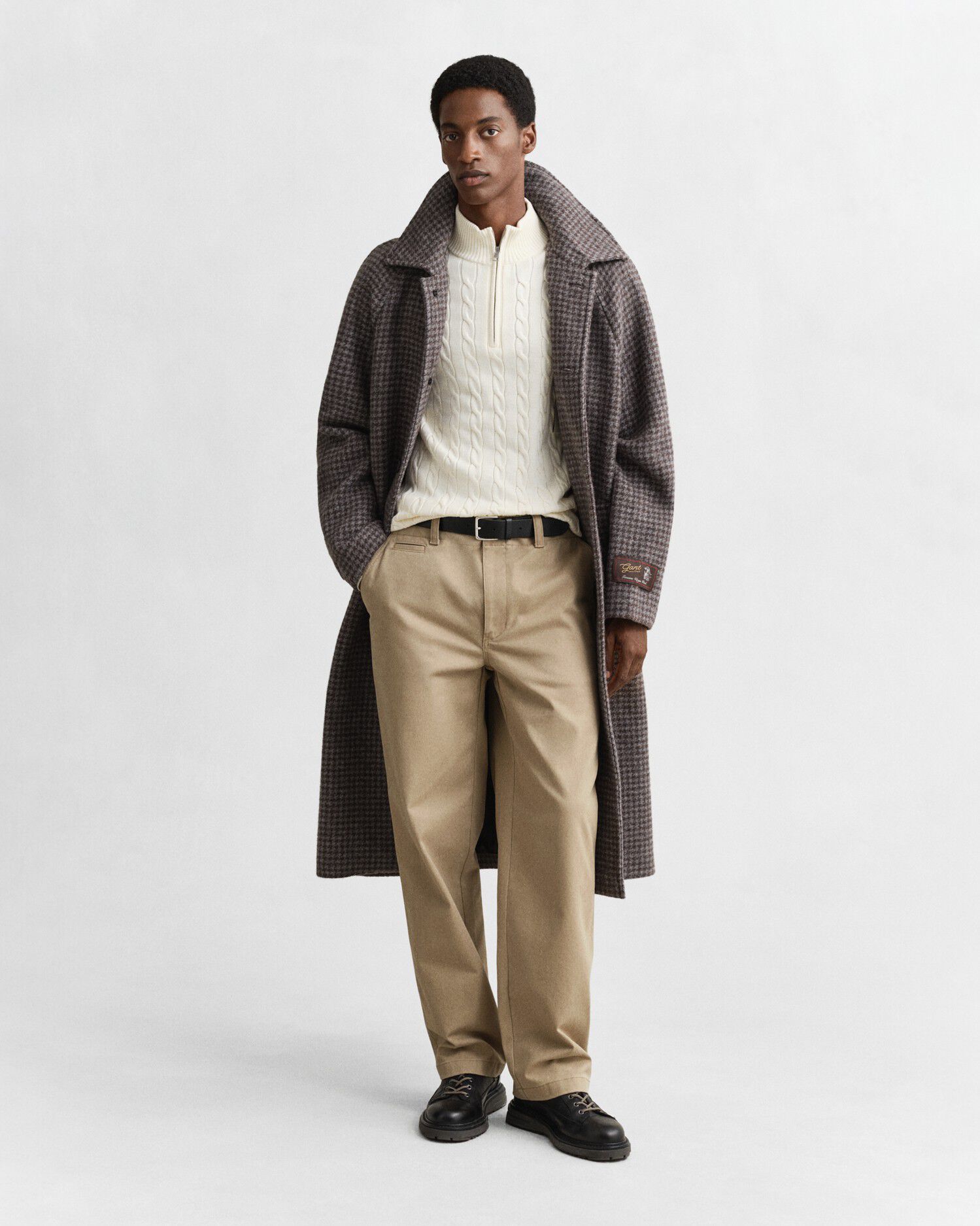 COTTON CABLE HALF ZIP