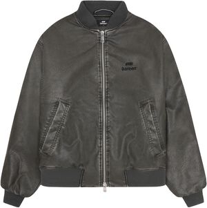 FAUX LEATHER BOMBER JACKET