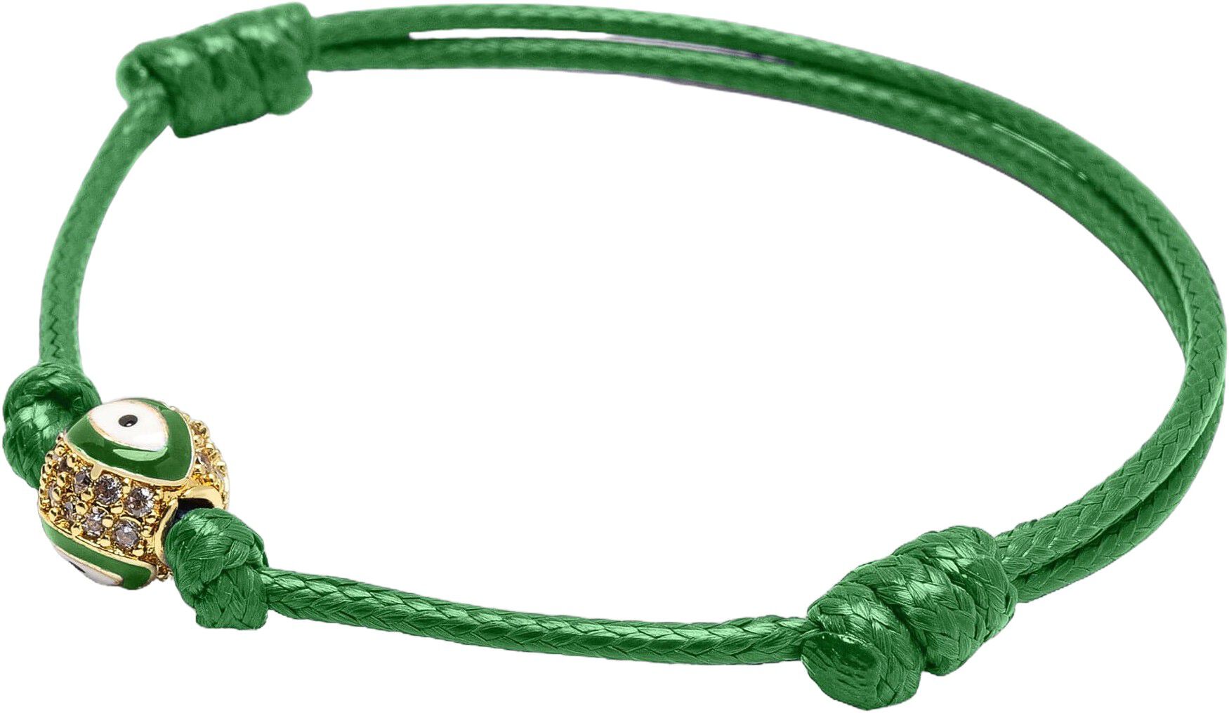Green Evil Eye String Bracelet
