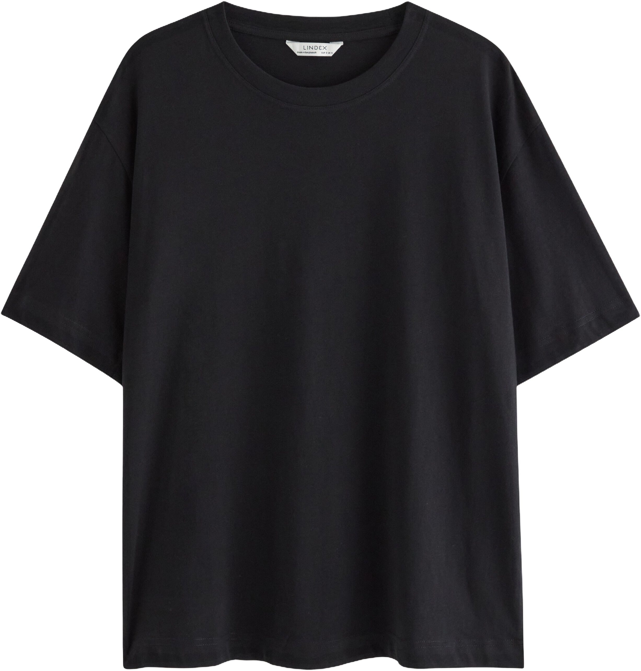 Kort&aelig;rmet T-shirt i bl&oslash;d bomuldsjer