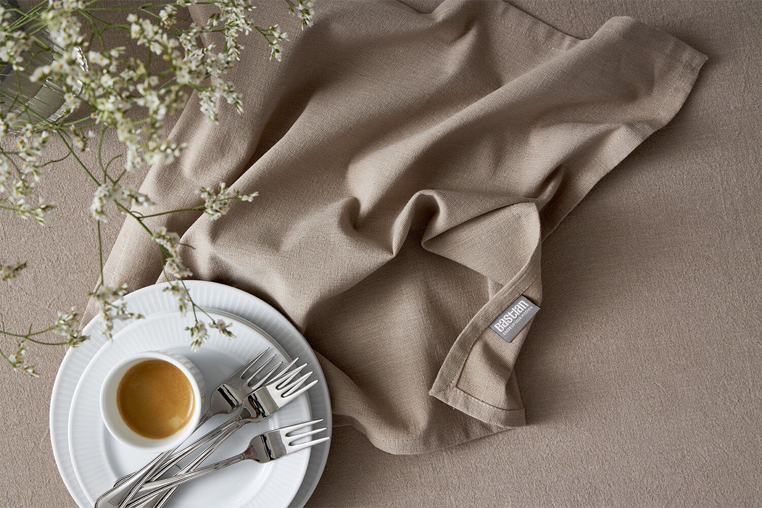 "Duk 320 x 140 cm Natur 100% ny bomull"