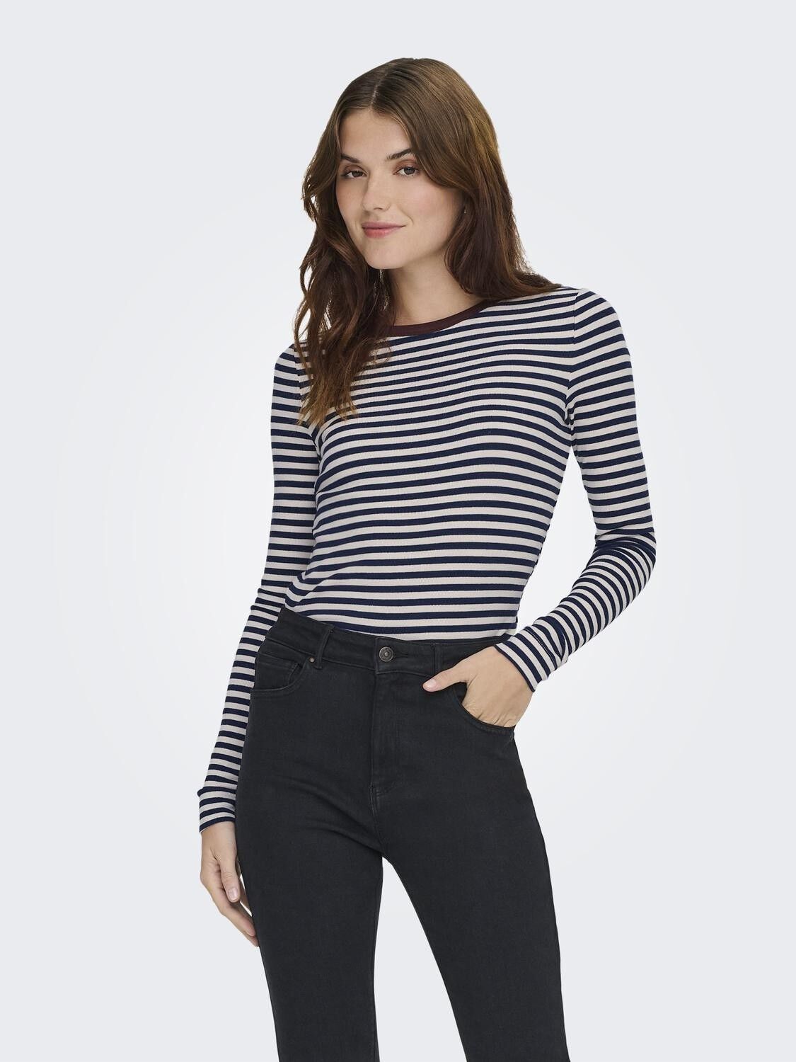 ONLELENE L/S FITTED TOP JRS