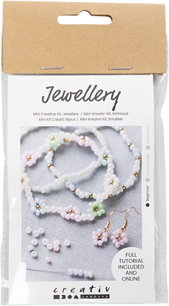 Mini DIY Kit Smykker, Elastikarmb&aring;nd og &oslash;rering