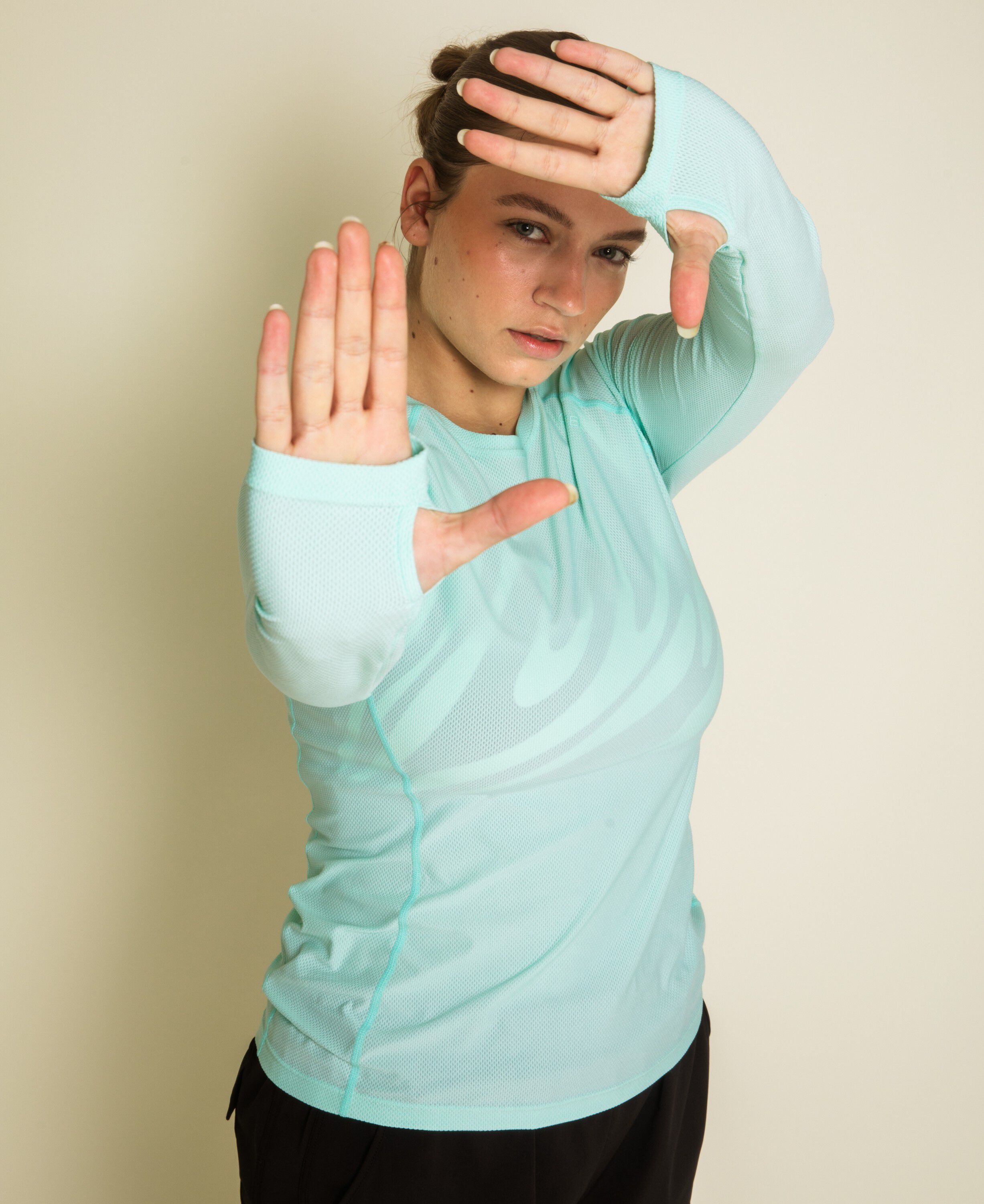 Motion performance lang&aelig;rmet tee - Mint