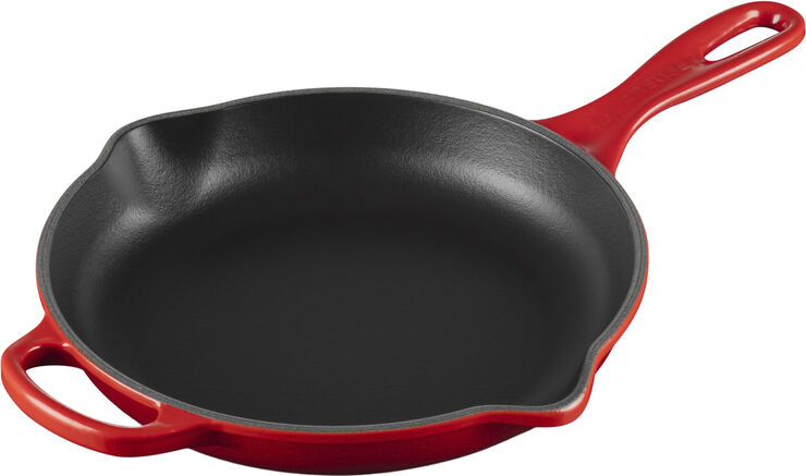 Stegepande i støbejern 23cm Cerise