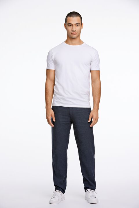 Linen blend herringbone pants