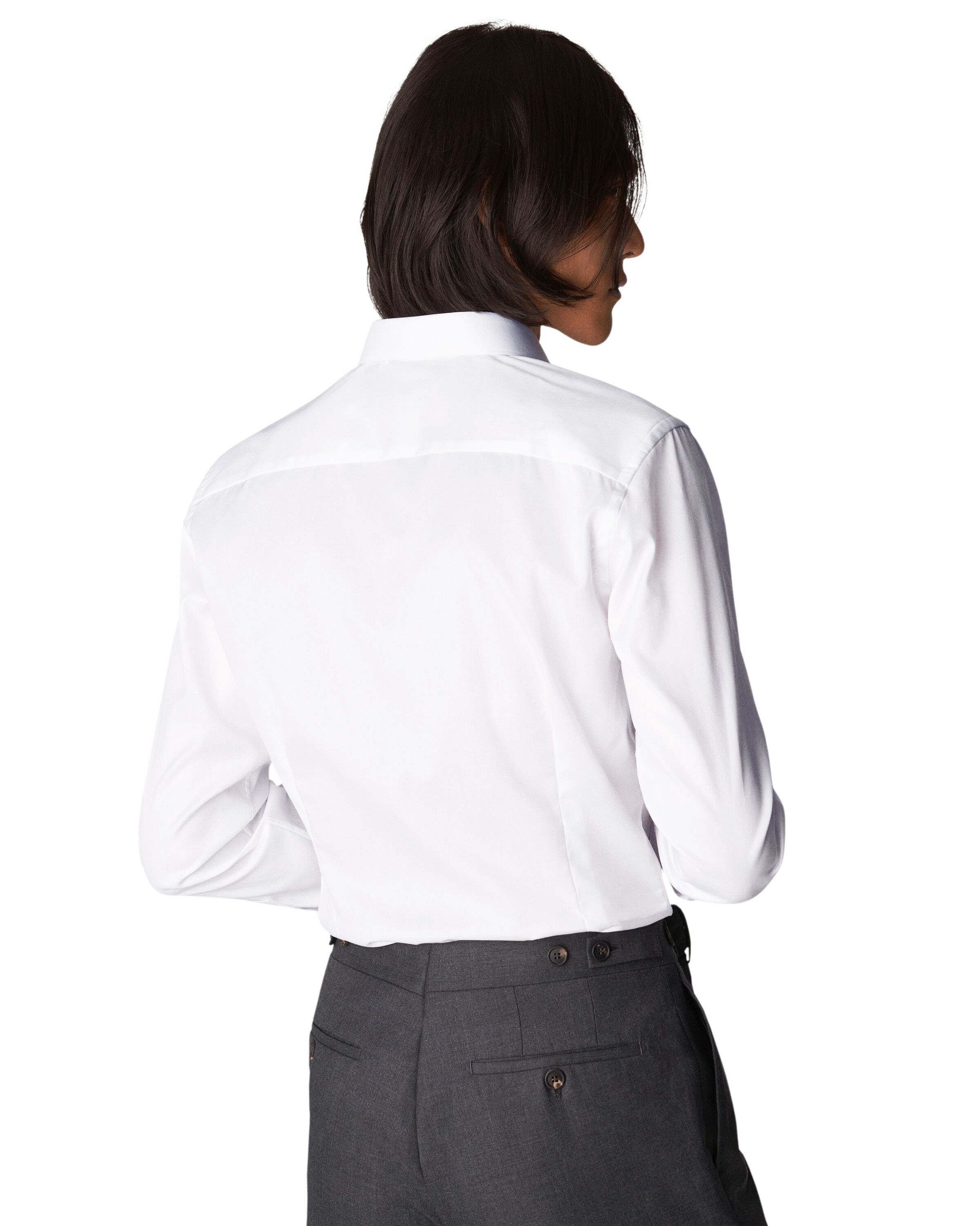 Super Slim Fit White Signature Twill Shirt