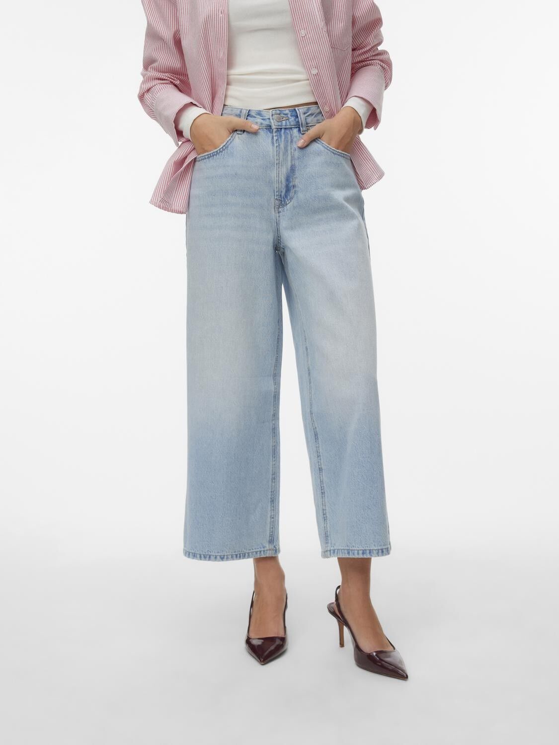 Awsienna Hr Wide Cropped Jeans Li3165