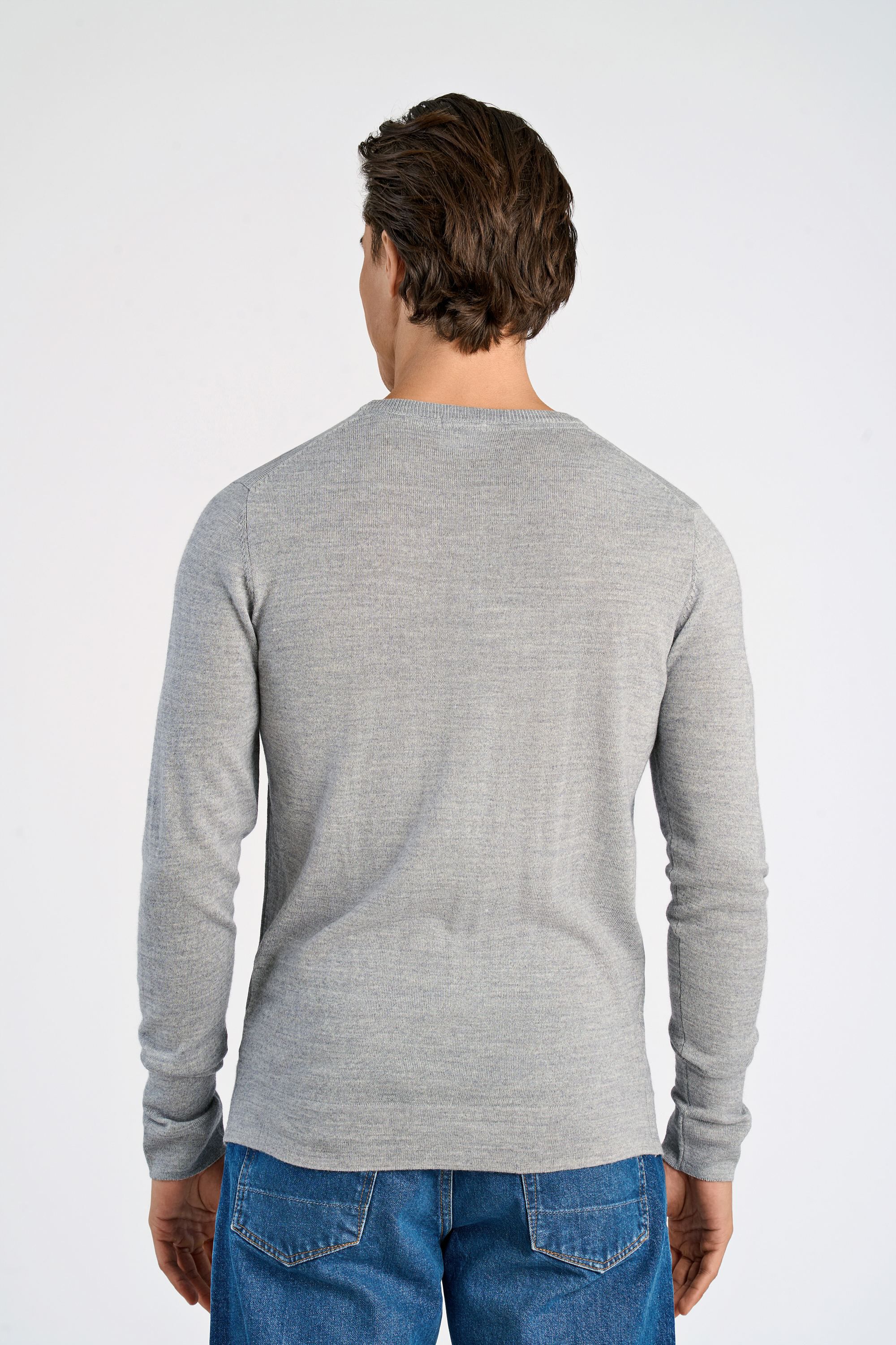 Merino strik med rund hals