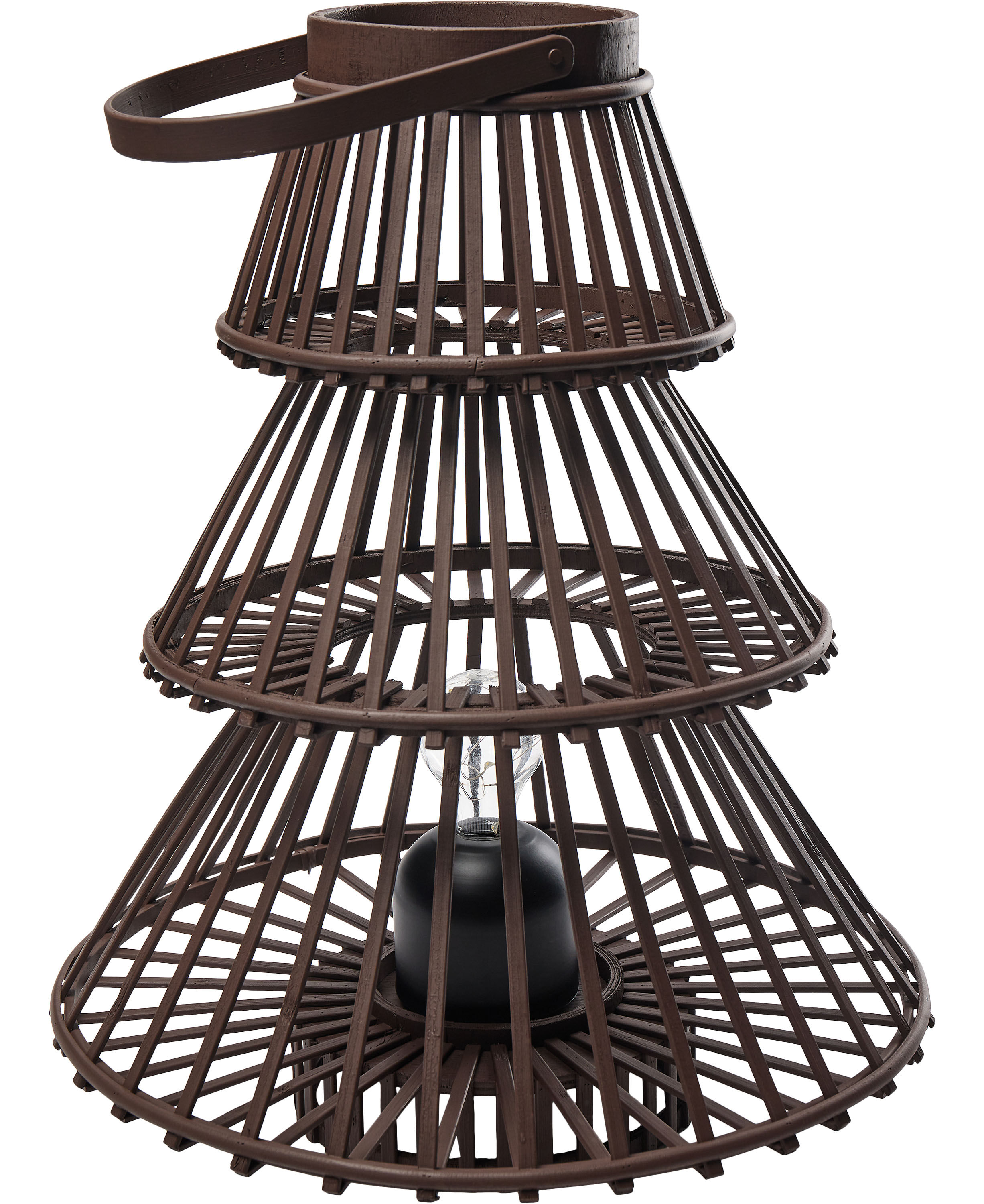 LED LANTERN/BROWN, Lantern 40x52 CM