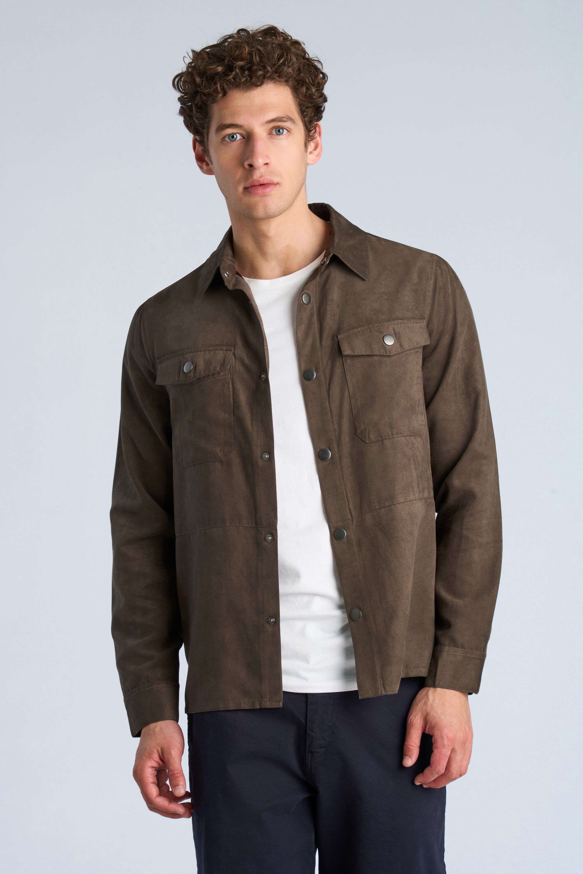 Micro suede overshirt
