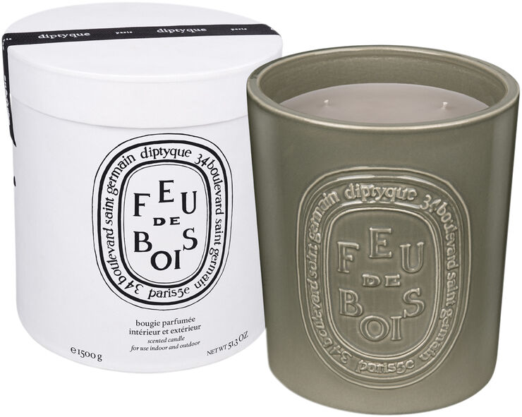 Feu de Bois Large Scented Candle Indoor & Outdoor