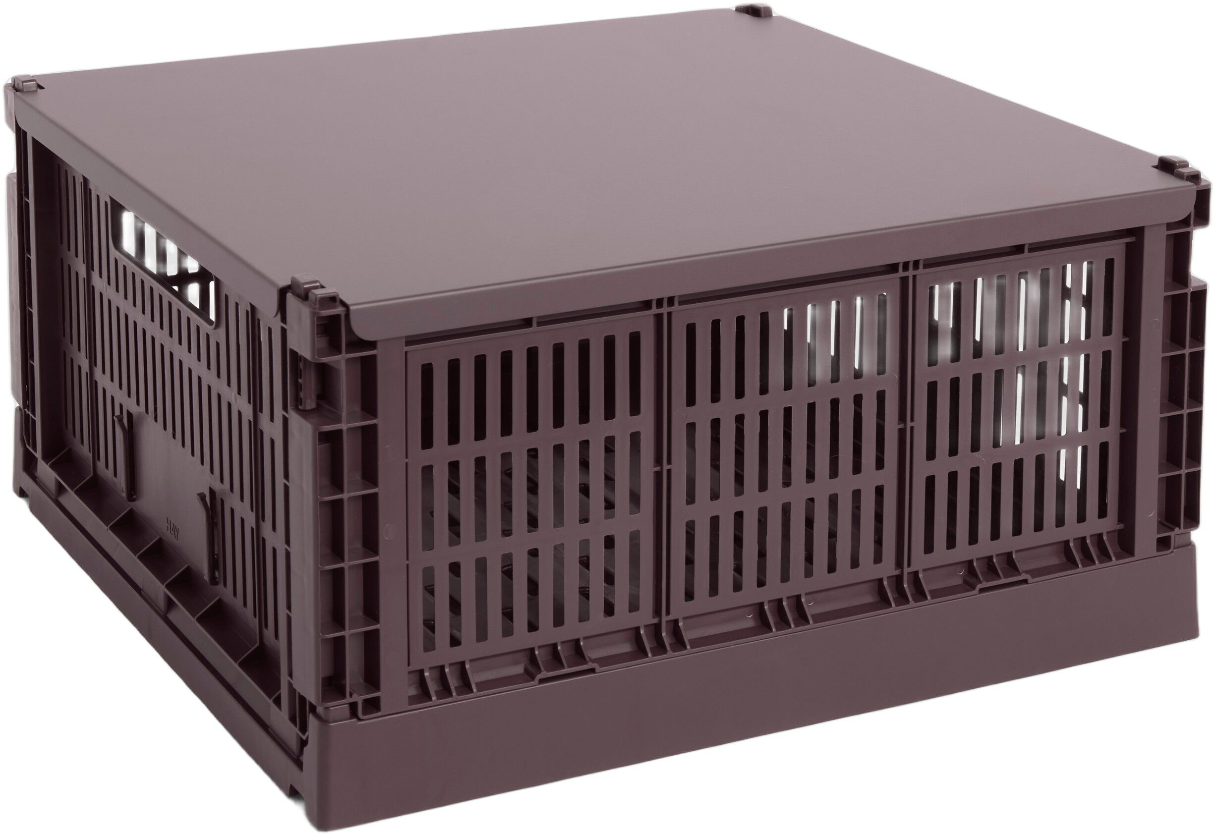 HAY Colour Crate Lid Metal-Large Square-Bordeaux