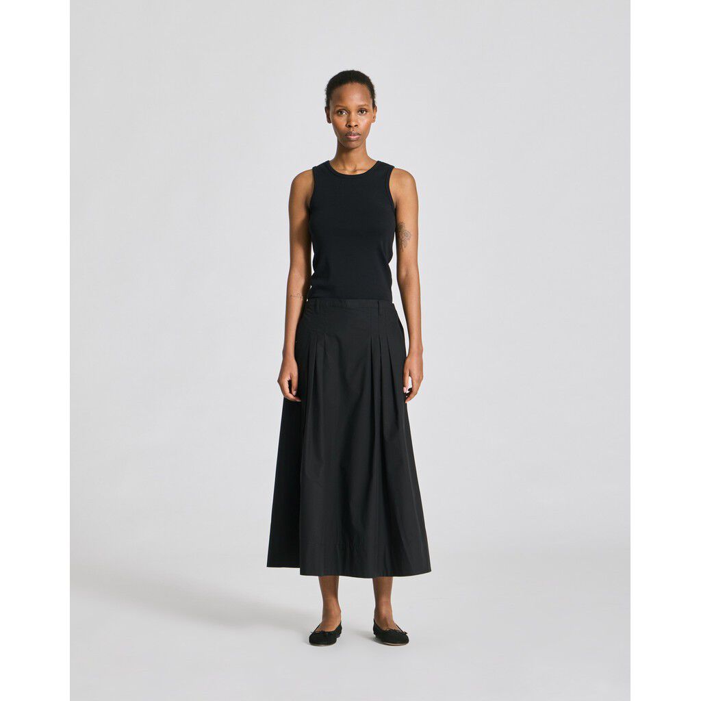 Ruth Pleated Poplin Skirt