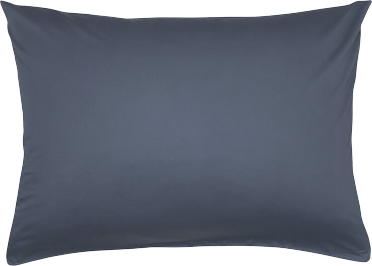 Satin pudebetræk blå