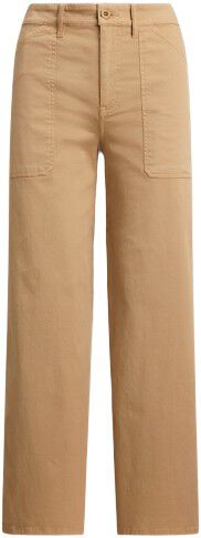 Stretch Chino Wide-Leg Cropped Pant