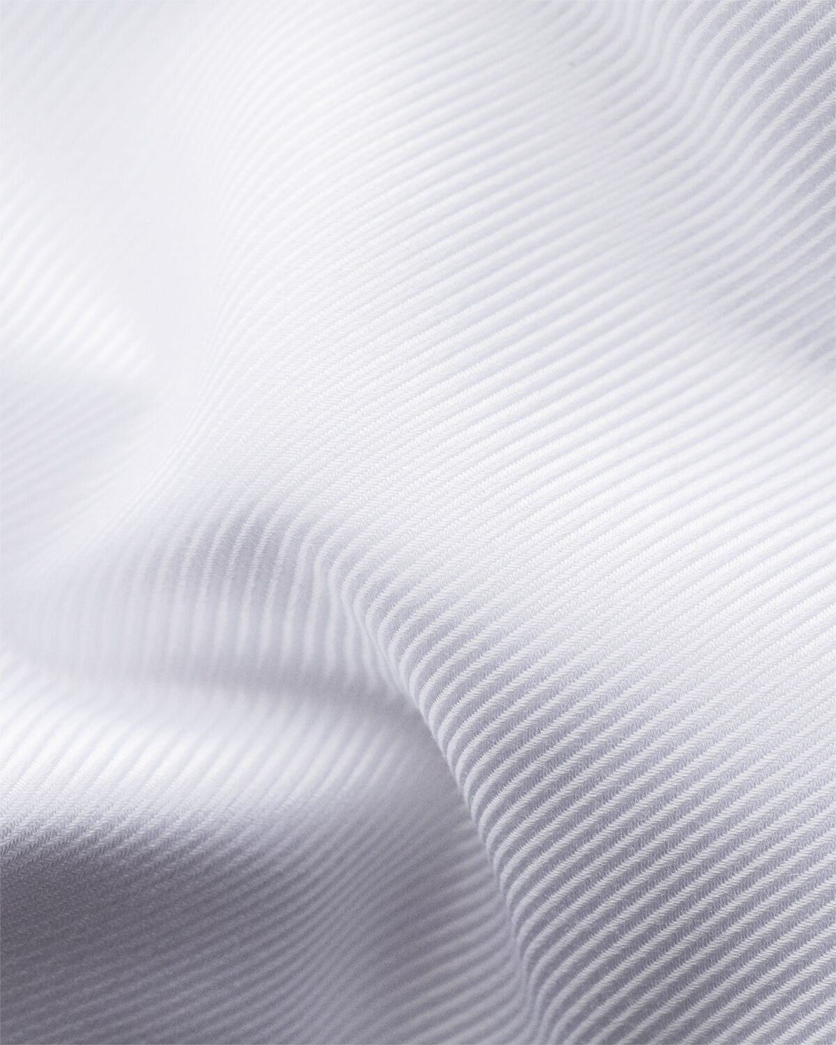 Slim Fit White Textured Twill Shirt - French Cuff