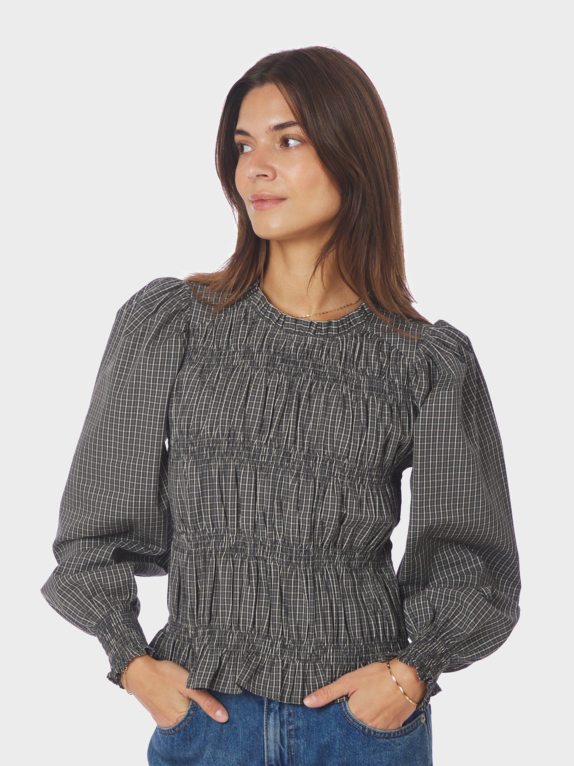 Marcia Check Blouse