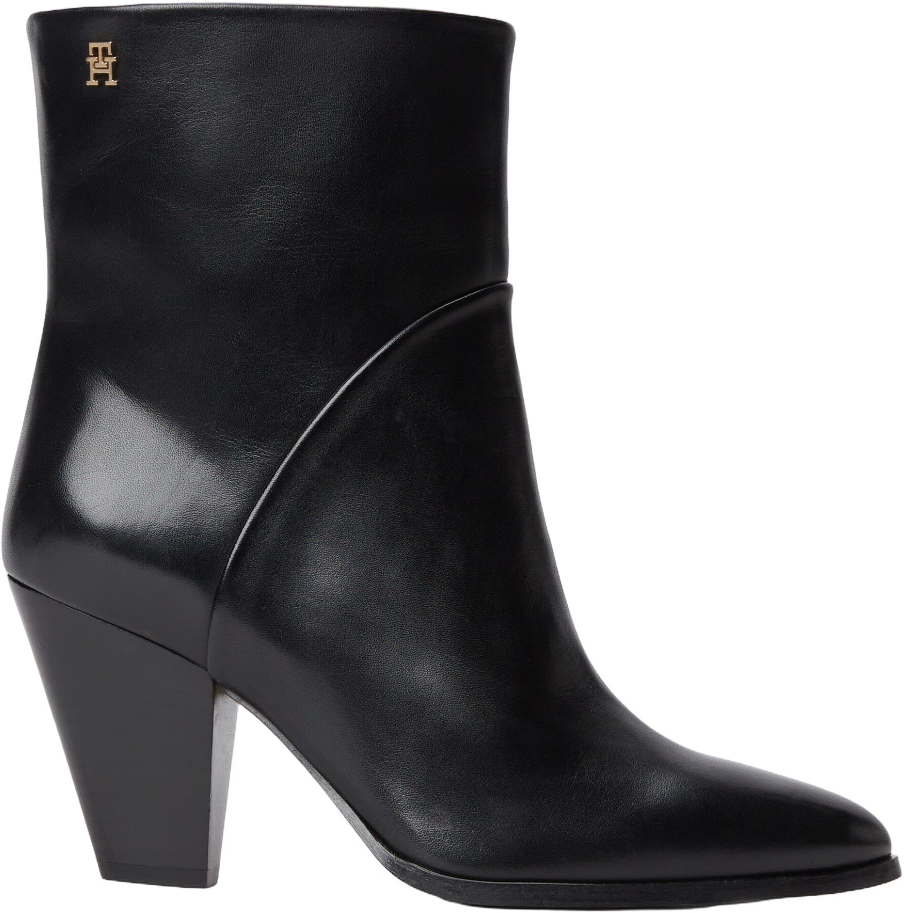 Leather Stiletto Heel Ankle Boots