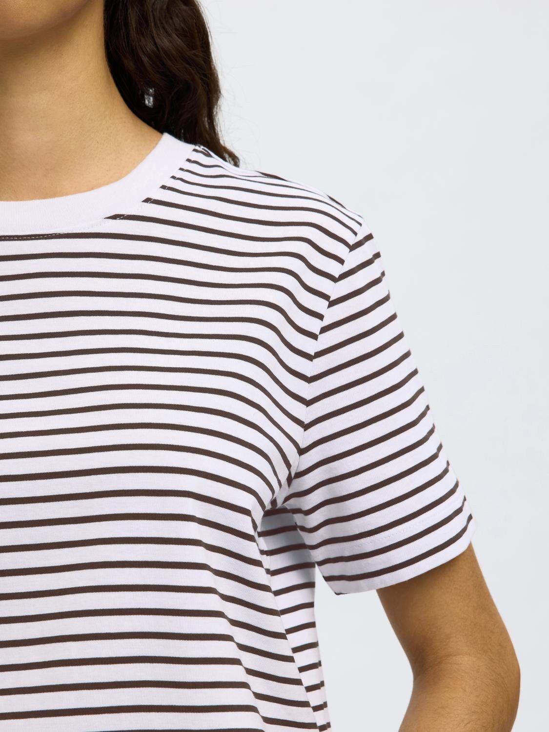 SLFESSENTIAL SS STRIPED BOXY TEE NO