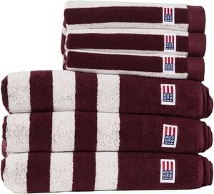 Striped Terry Towel Fig/Snow White