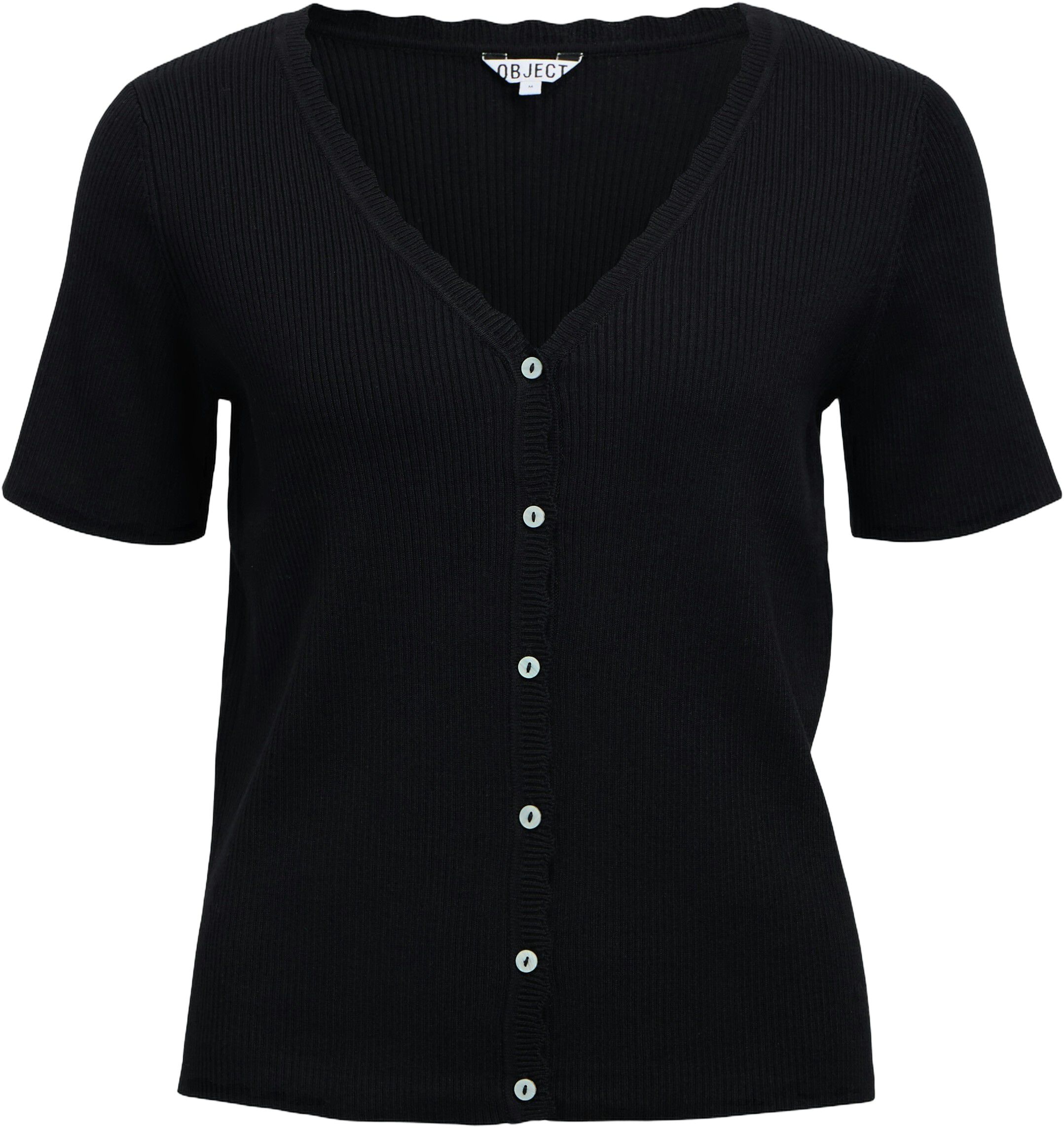 Objkelly S/S Re V-Neck Cardigan Noos