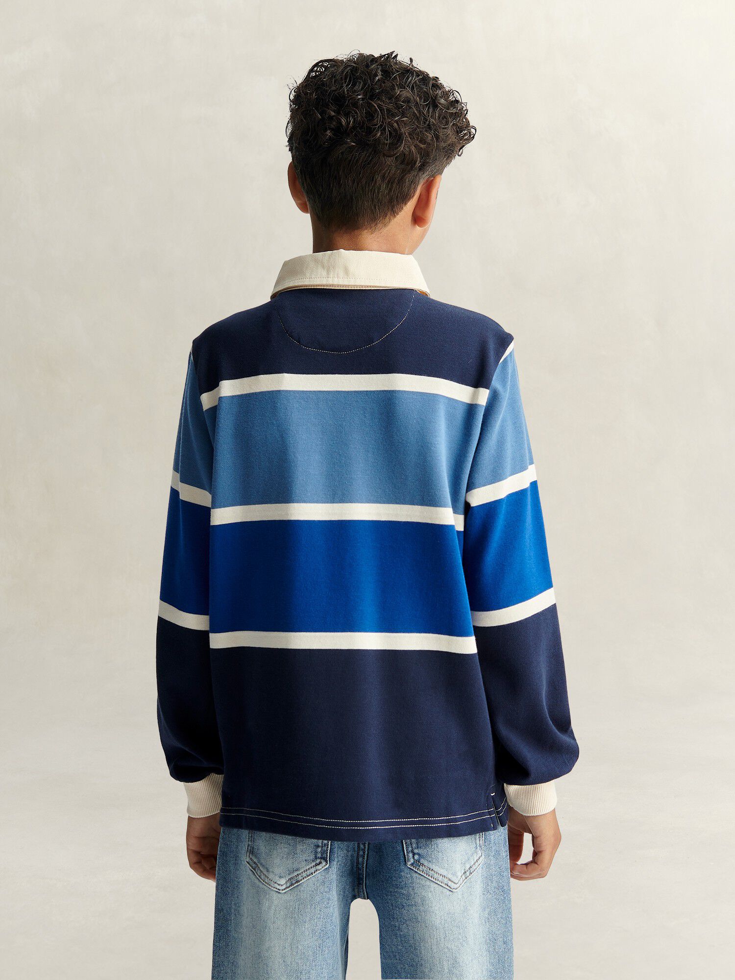 Striped Script Graphic Rugger
