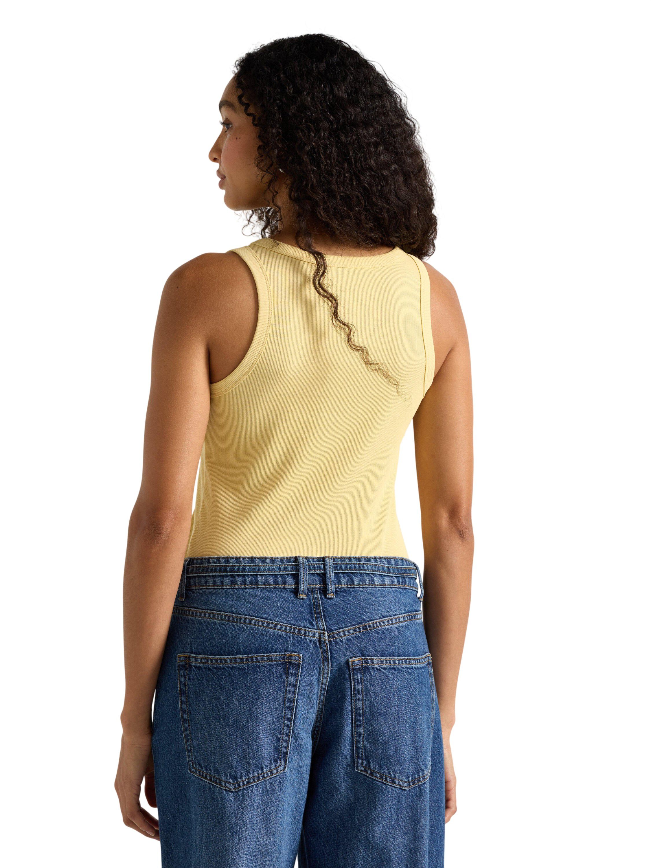 Ribbat linne i mjuk och stretchig b