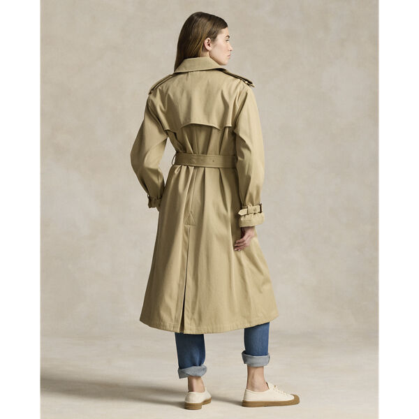 Double-Breasted Twill Trench Coat