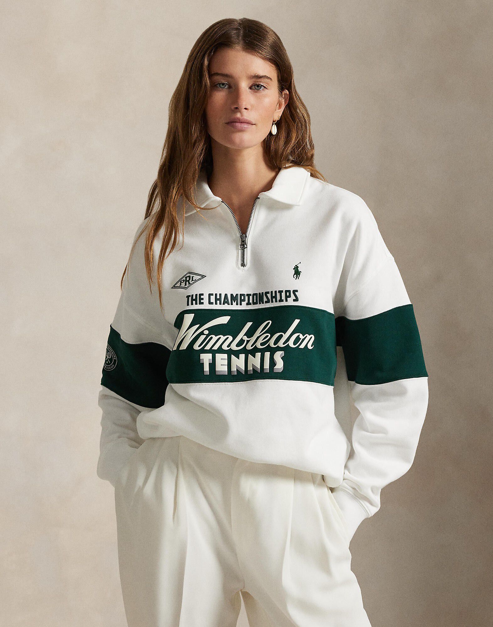 Wimbledon Relaxed Fit Fleece Sweatshirt
