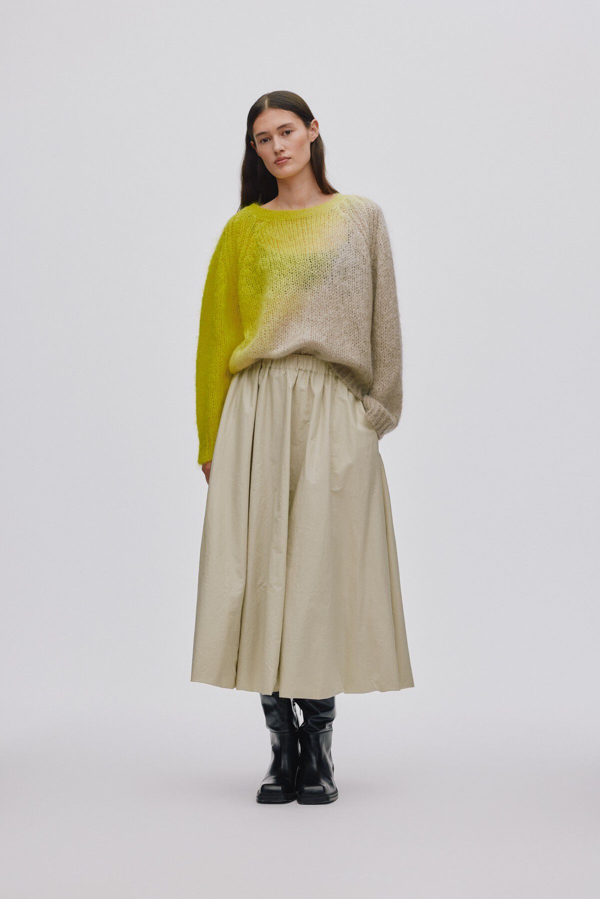 Cross dye boxy sweater - Jasmin