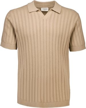 Knitted S/S v-neck polo