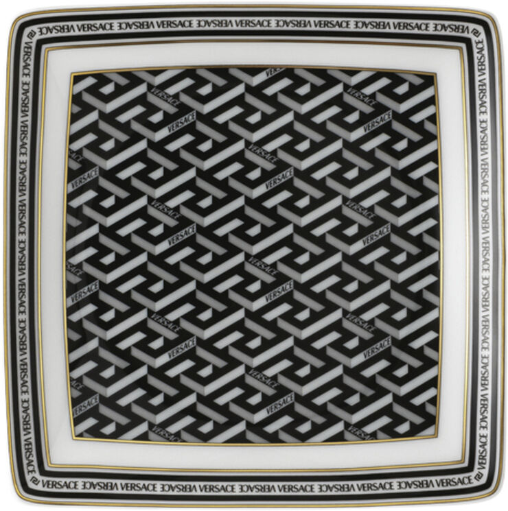 Bowl 12cm sq. flat, Signature Black, La Greca