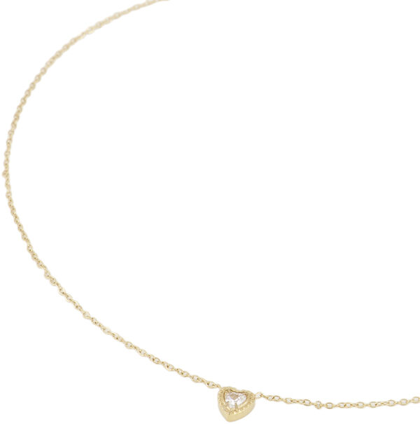 Necklace heart rhinestone