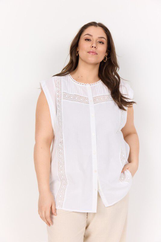 Curvy WA-MARY 1 Bluse Hvid