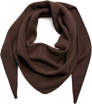 PCKOMMA RIB BIG TRIANGLE SCARF NOOS