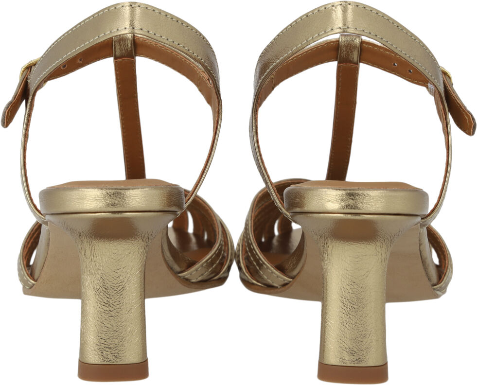 H&oslash;jh&aelig;let sandal med smuk organisk frontdetalje