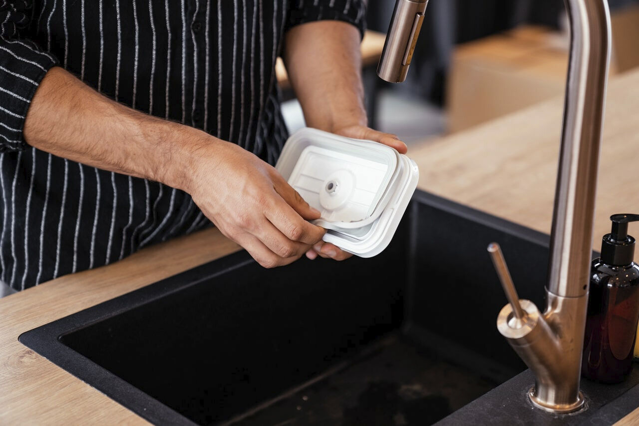 Fresh & Save Vakuum k&oslash;leboks, Glas, Gr&aring;