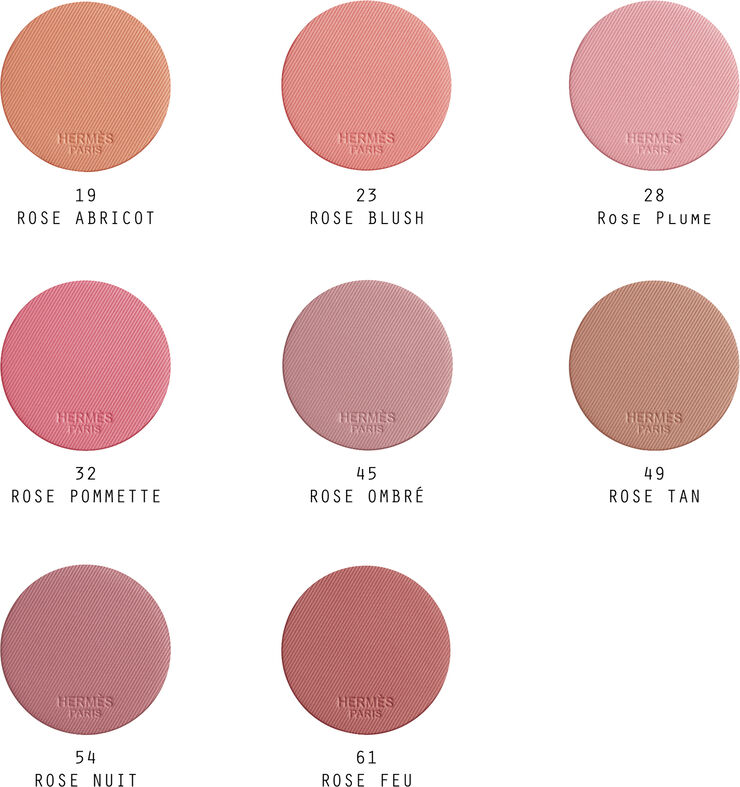 Rose Hermès, silky blush powder refill, Rose Abricot