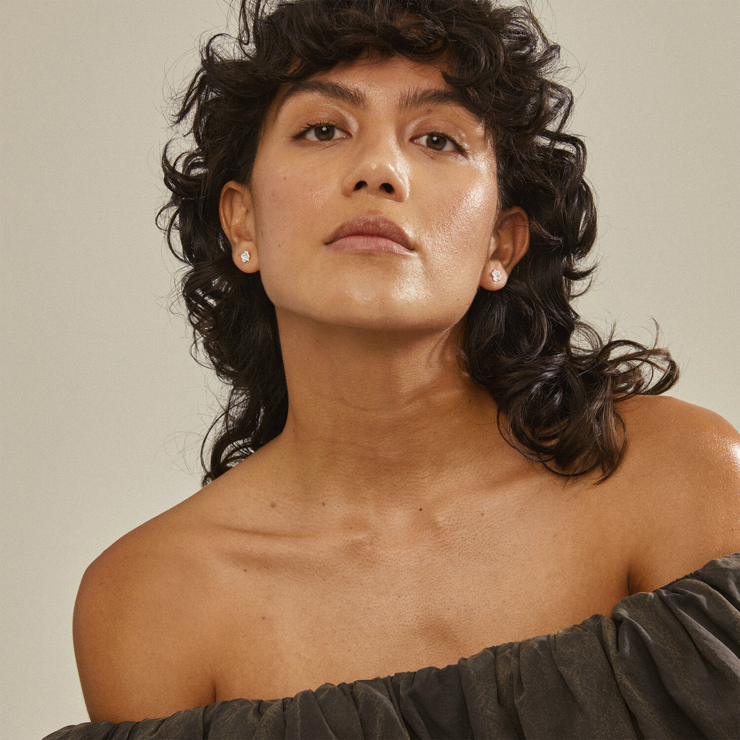 OCTAVIA recycled clover earrings silver-plated