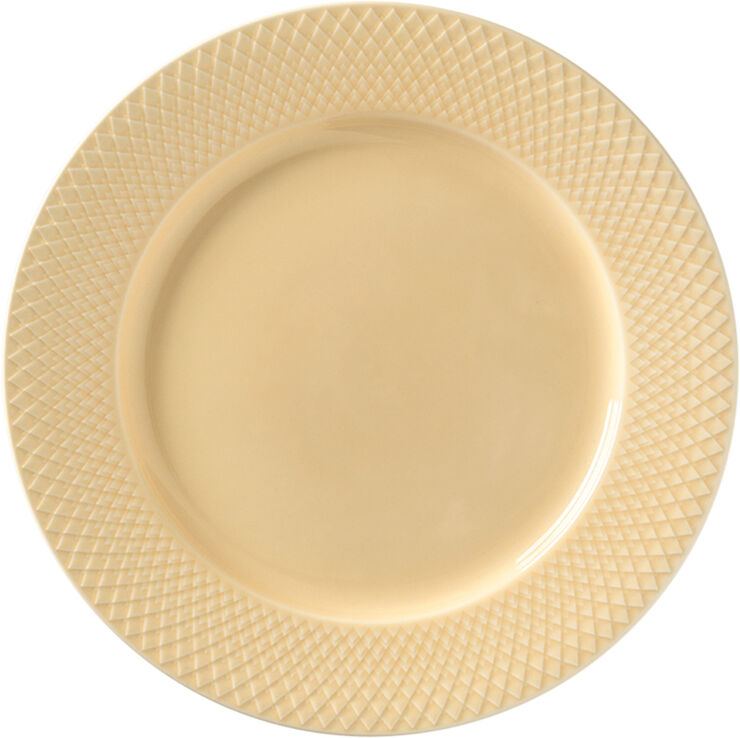 Rhombe Middagstallerken Ø27 cm sand porcelæn