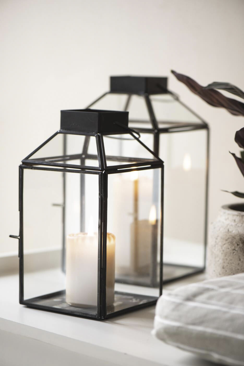 Lanterne Norr skr&aring; glastop