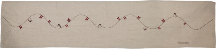 Bordløber rød student 40x160cm