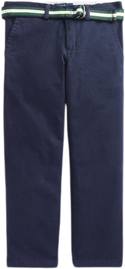 Belted Slim Fit Stretch Twill Pant