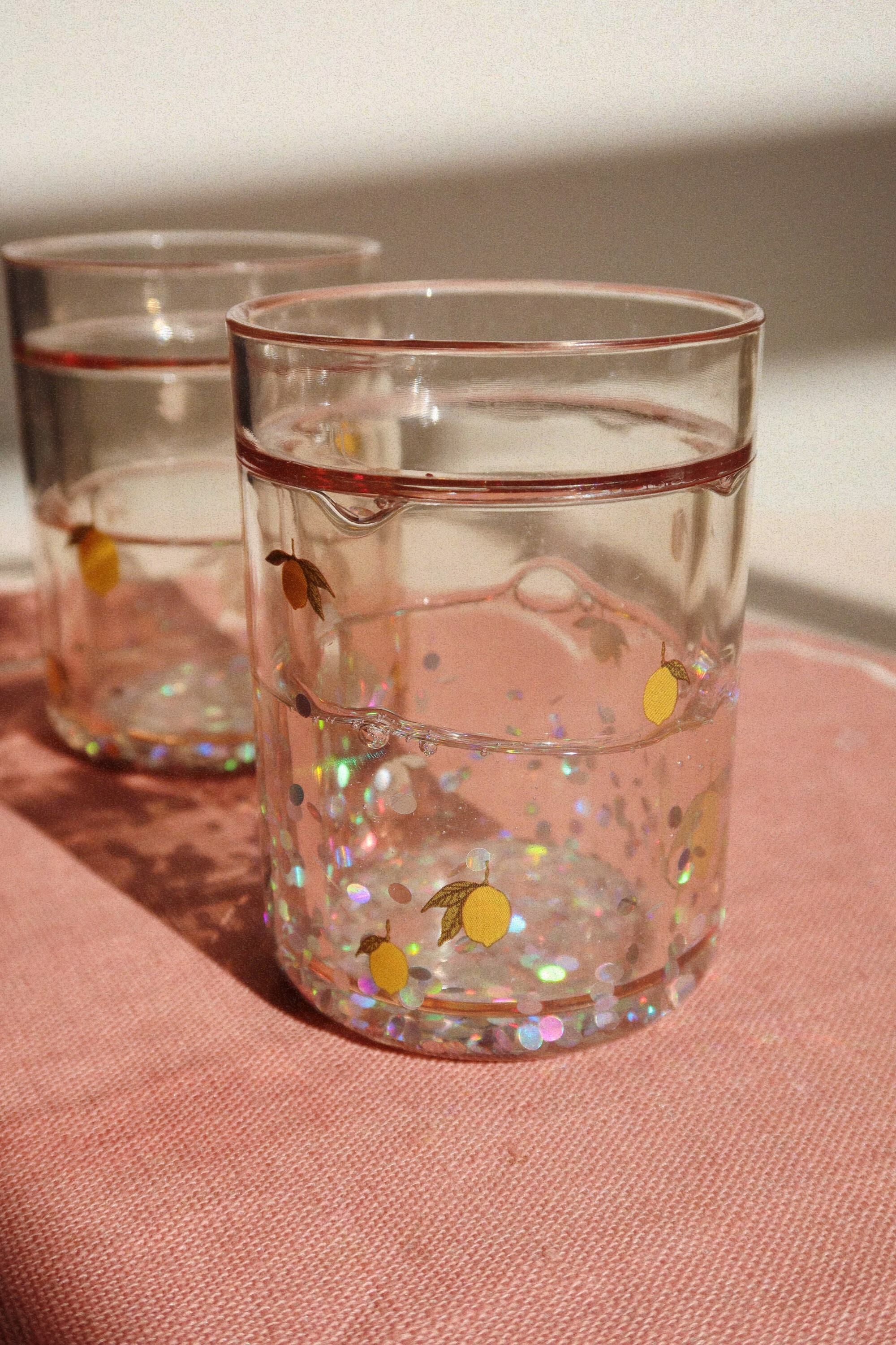 2 PACK GLITTER CUPS